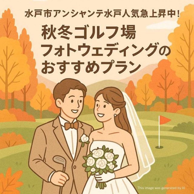 水戸市アンシャンテ水戸 人気急上昇中！秋冬ゴルフ場フォトウェディングのおすすめプラン