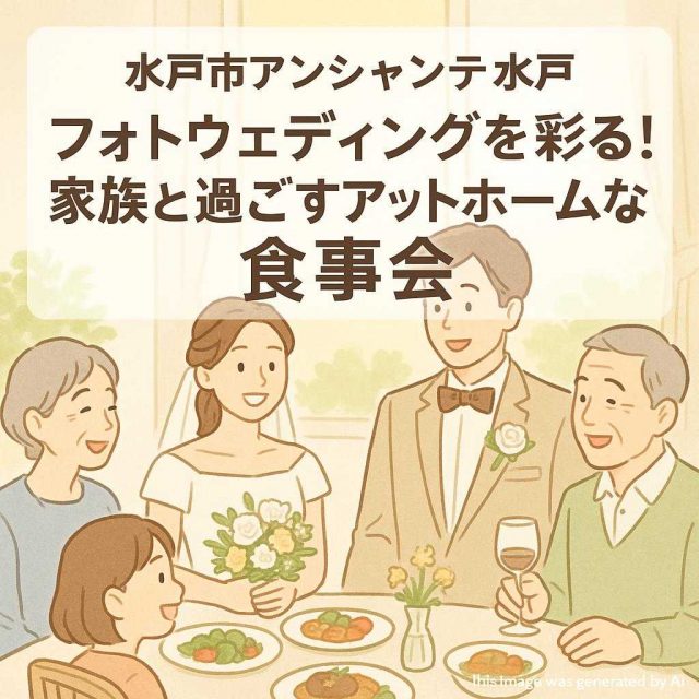 水戸市アンシャンテ水戸 フォトウェディングを彩る！家族と過ごすアットホームな食事会