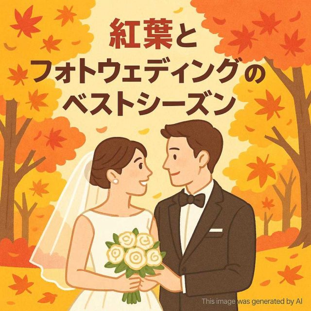 紅葉とフォトウェディングのベストシーズン