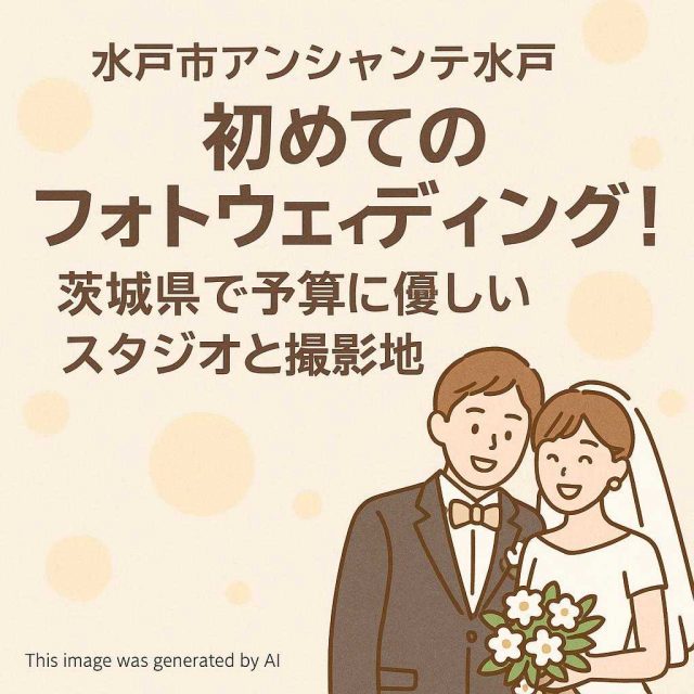 水戸市アンシャンテ水戸 初めてのフォトウェディング！茨城県で予算に優しいスタジオと撮影地
