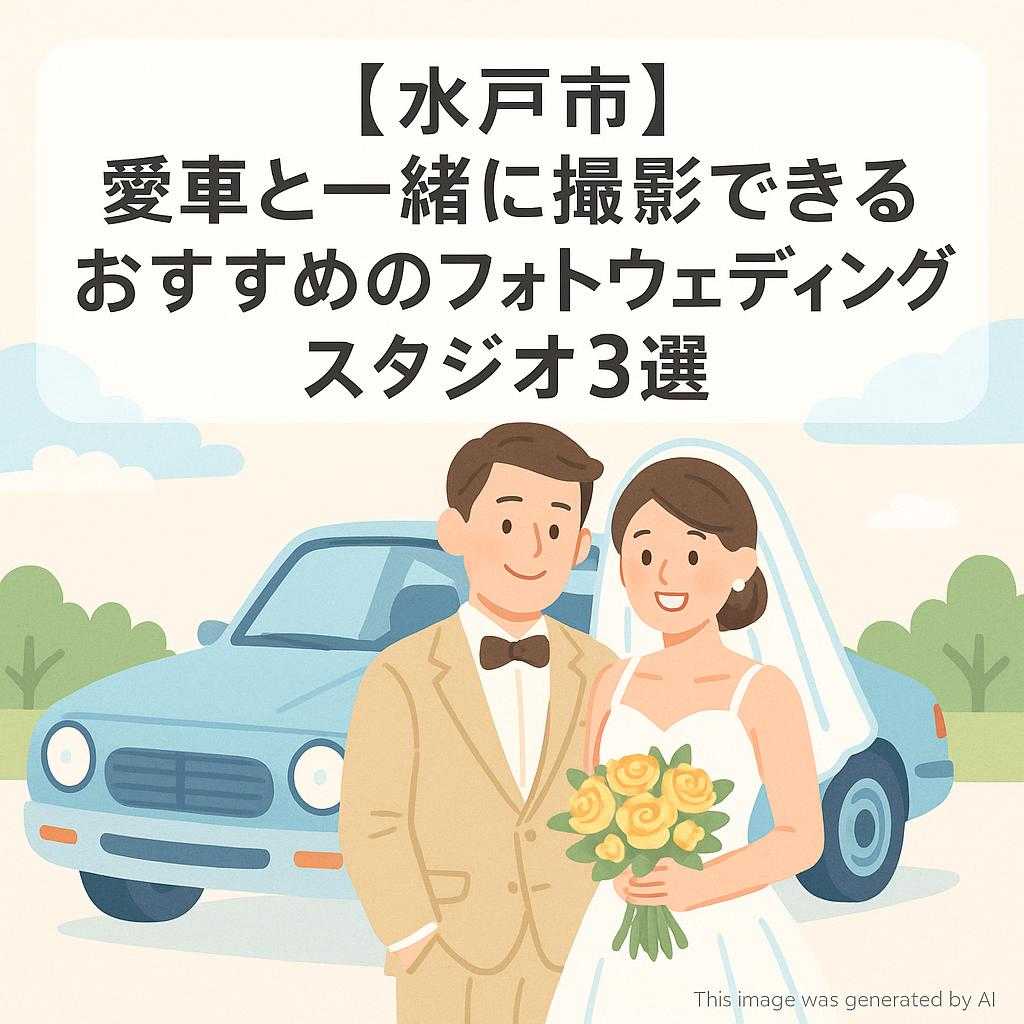 【水戸市】愛車と一緒に撮影できるおすすめのフォトウェディングスタジオ3選