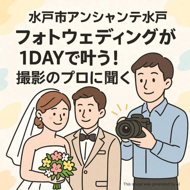 水戸市アンシャンテ水戸 フォトウェディングが1DAYで叶う！撮影のプロに聞く