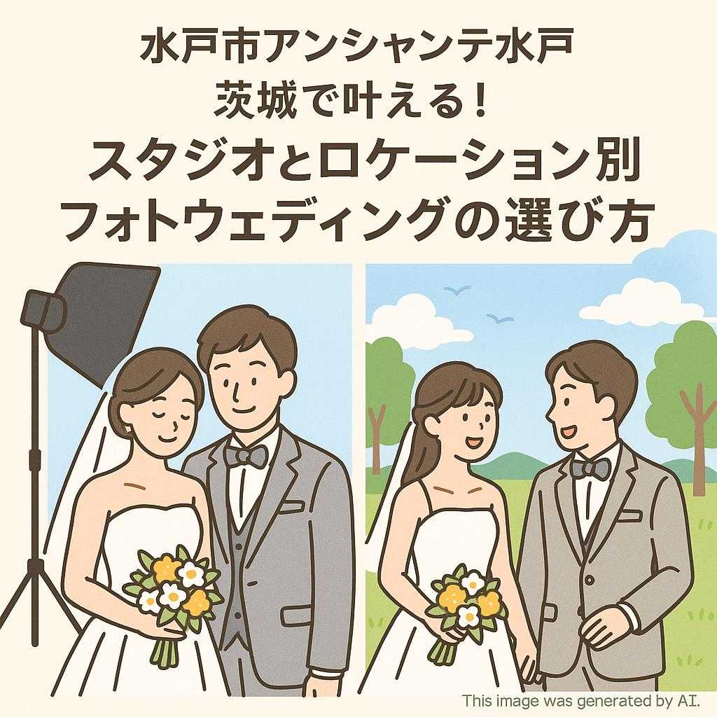 水戸市アンシャンテ水戸 茨城で叶える！スタジオとロケーション別フォトウェディングの選び方