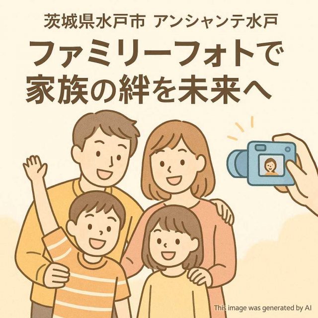茨城県水戸市 アンシャンテ水戸 ファミリーフォトで家族の絆を未来へ