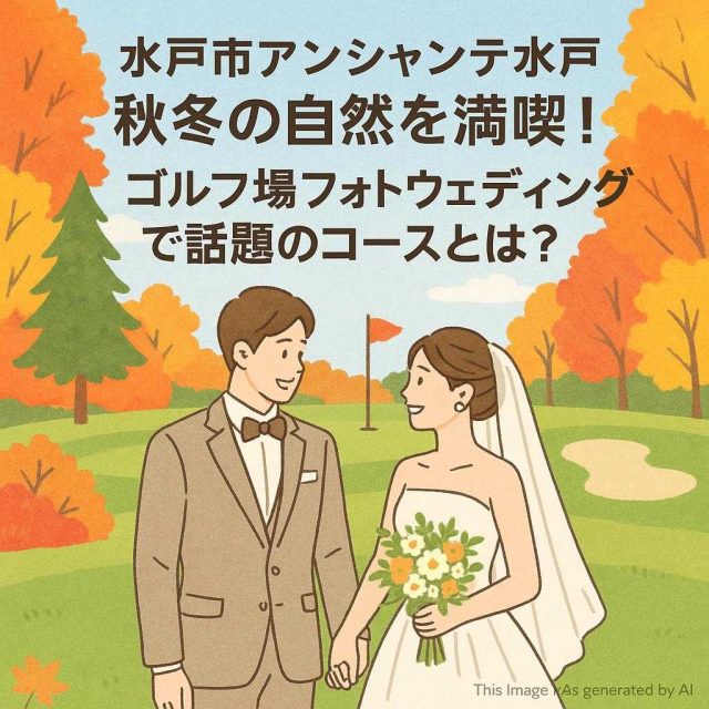 水戸市アンシャンテ水戸 秋冬の自然を満喫！ゴルフ場フォトウェディングで話題のコースとは？