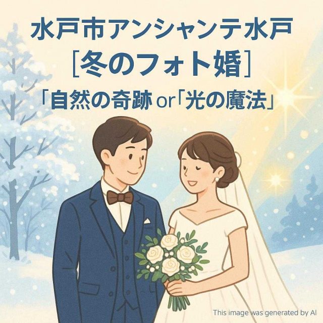水戸市アンシャンテ水戸 【冬のフォト婚】 「自然の奇跡」or「光の魔法」