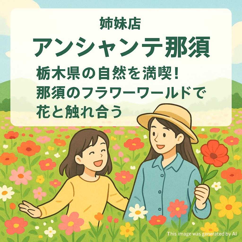 姉妹店 	アンシャンテ那須 栃木県の自然を満喫！那須のフラワーワールドで花と触れ合う