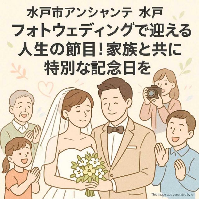 水戸市アンシャンテ水戸 フォトウェディングで迎える人生の節目！家族と共に特別な記念日を