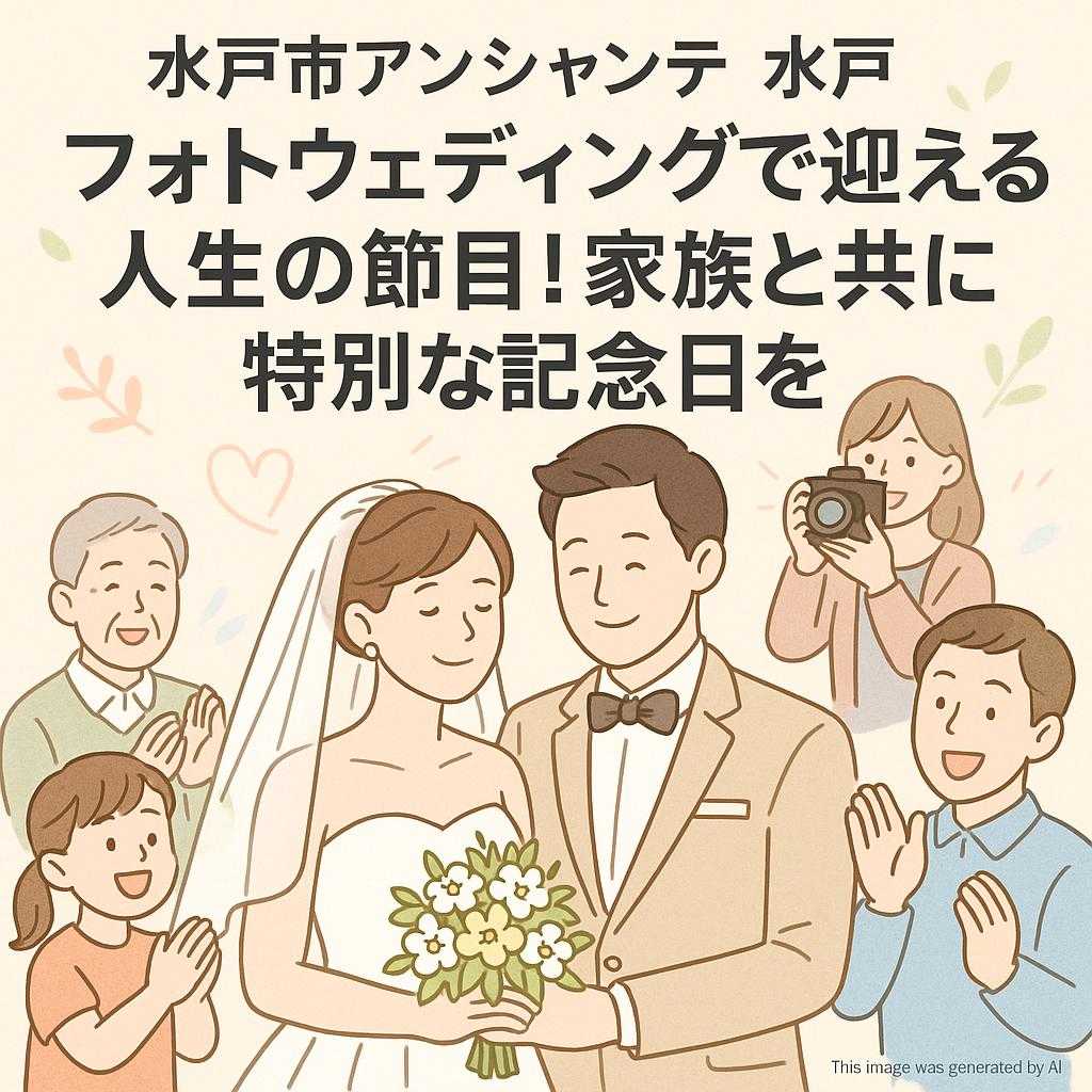水戸市アンシャンテ水戸 フォトウェディングで迎える人生の節目！家族と共に特別な記念日を