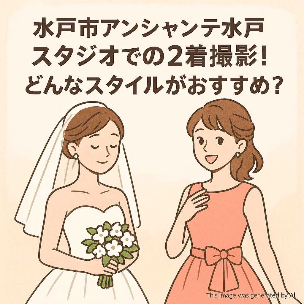 水戸市アンシャンテ水戸 スタジオでの2着撮影！どんなスタイルがおすすめ？