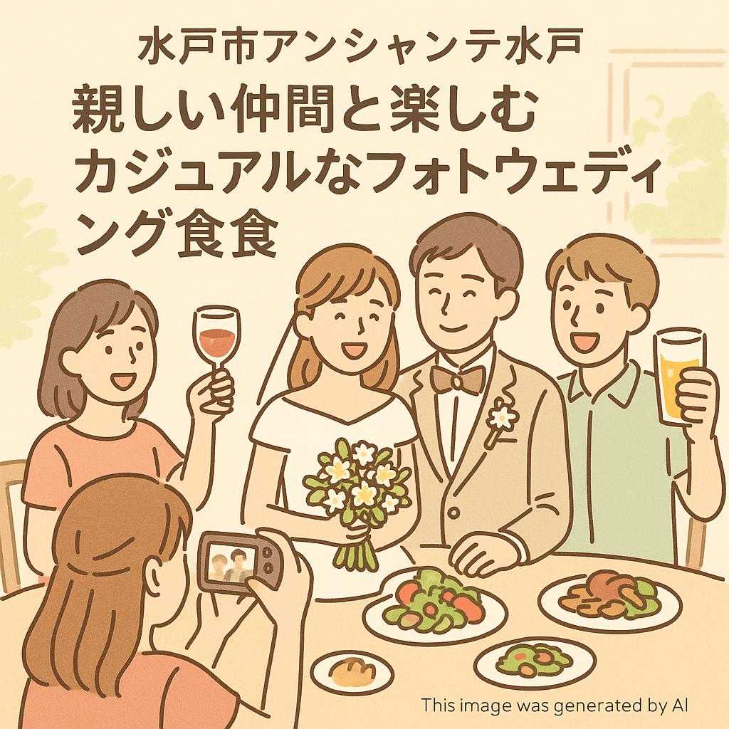 水戸市アンシャンテ水戸 親しい仲間と楽しむカジュアルなフォトウェディング会食