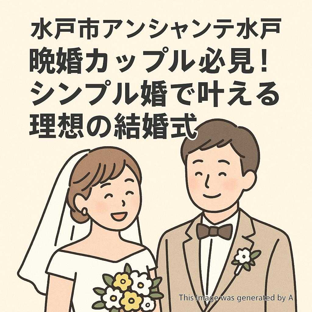 水戸市アンシャンテ水戸 晩婚カップル必見!シンプル婚で叶える理想の結婚式