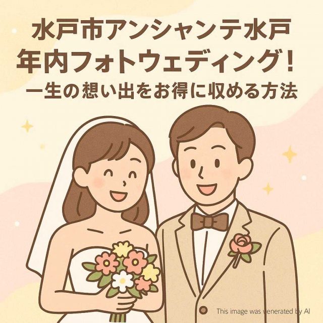 水戸市アンシャンテ水戸 年内フォトウェディング！一生の想い出をお得に収める方法
