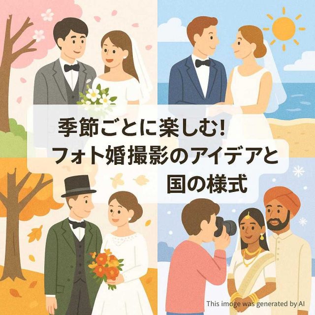 季節ごとに楽しむ！フォト婚撮影のアイデアと国の様式