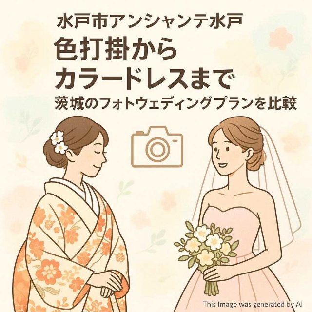 水戸市アンシャンテ水戸 色打掛からカラードレスまで 茨城のフォトウェディングプランを比較