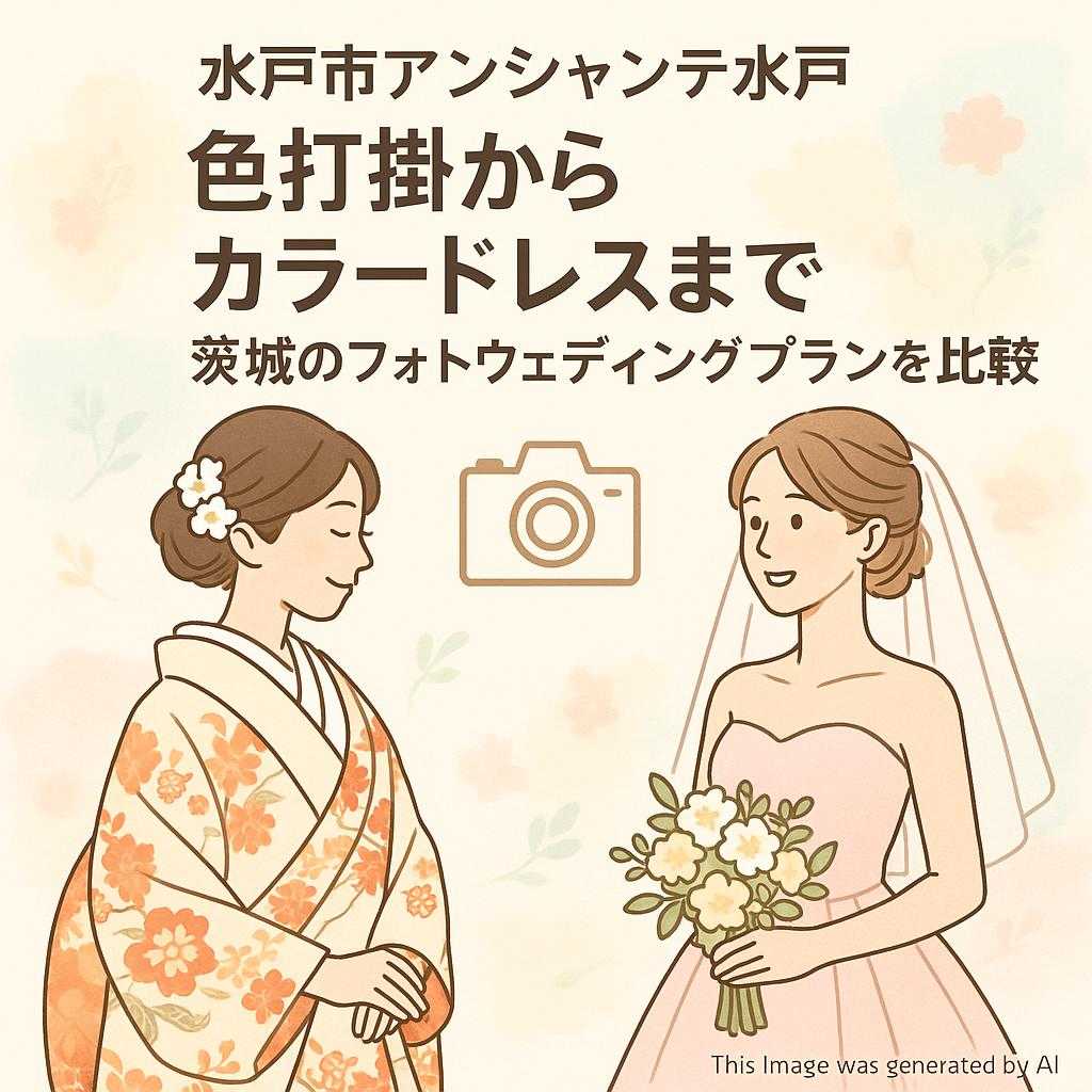 水戸市アンシャンテ水戸 色打掛からカラードレスまで 茨城のフォトウェディングプランを比較