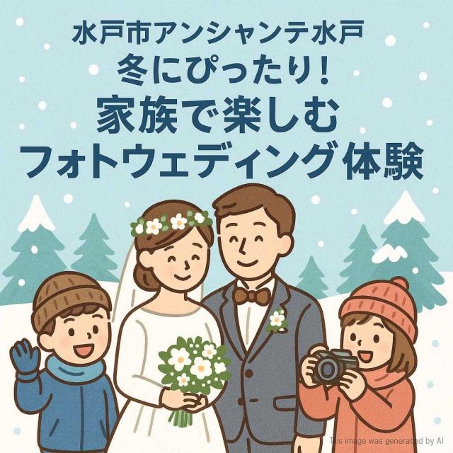 水戸市アンシャンテ水戸 冬にぴったり！家族で楽しむフォトウェディング体験