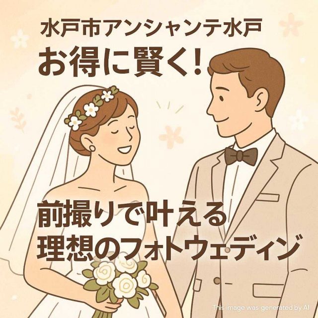 水戸市アンシャンテ水戸 お得に賢く！前撮りで叶える理想のフォトウェディング