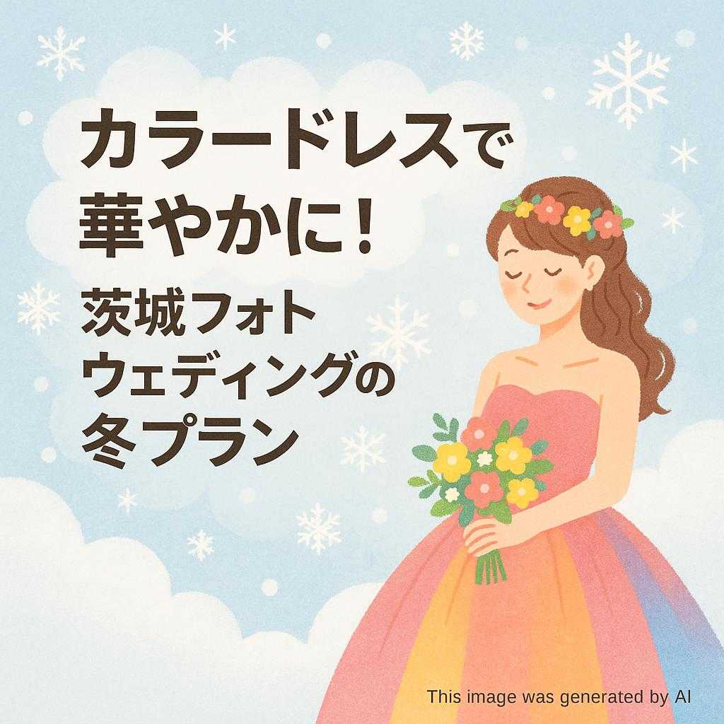 カラードレスで華やかに! 茨城フォトウェディングの冬プラン
