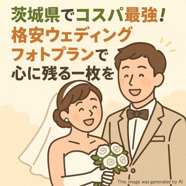 茨城県でコスパ最強！格安ウェディングフォトプランで心に残る一枚を