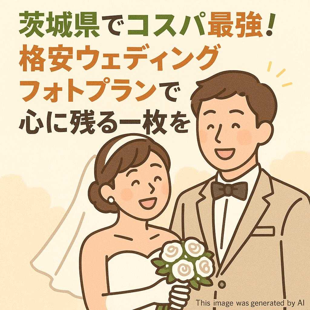 茨城県でコスパ最強！格安ウェディングフォトプランで心に残る一枚を
