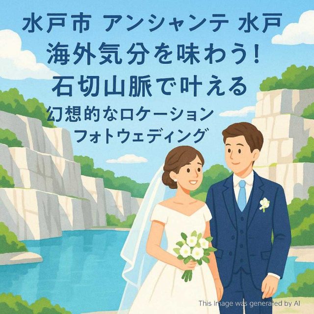 水戸市アンシャンテ水戸 海外気分を味わう！石切山脈で叶える幻想的なロケーションフォトウェディング