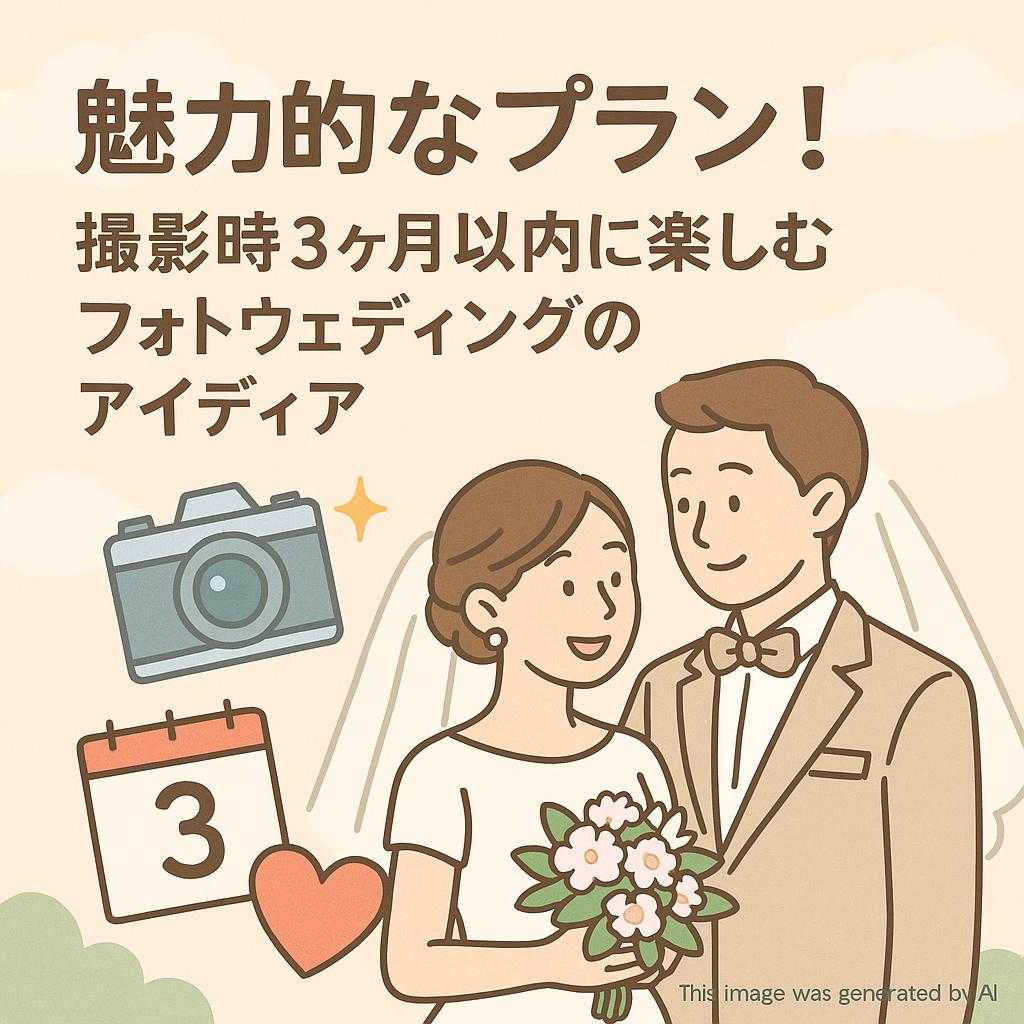 魅力的なプラン！撮影時3ヶ月以内に楽しむフォトウェディングのアイディア