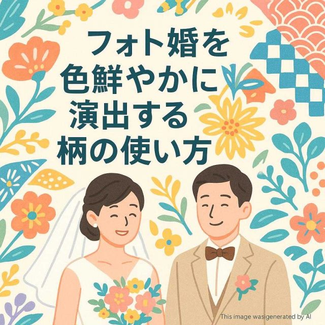 フォト婚を色鮮やかに演出する柄の使い方