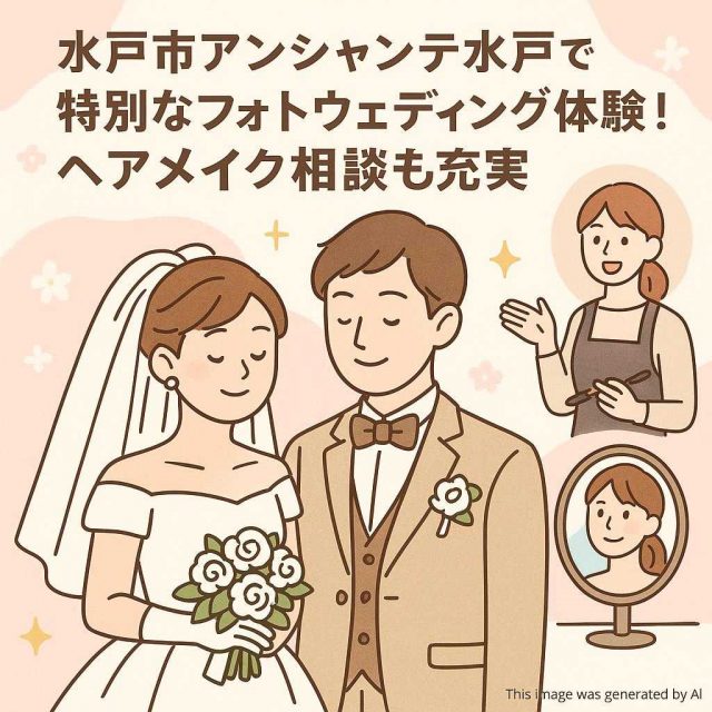 水戸市アンシャンテ水戸で特別なフォトウェディング体験！ヘアメイク相談も充実