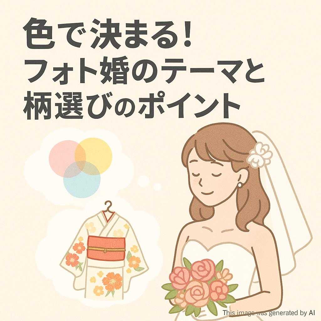 色で決まる！フォト婚のテーマと柄選びのポイント