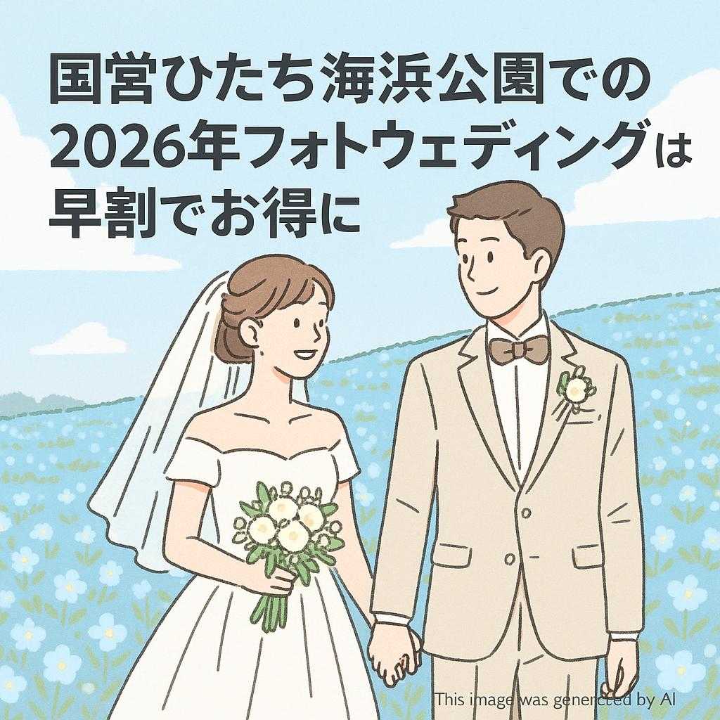 国営ひたち海浜公園での2026年フォトウェディングは早割でお得に