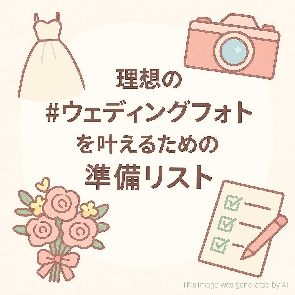 理想の#ウェディングフォト を叶えるための準備リスト