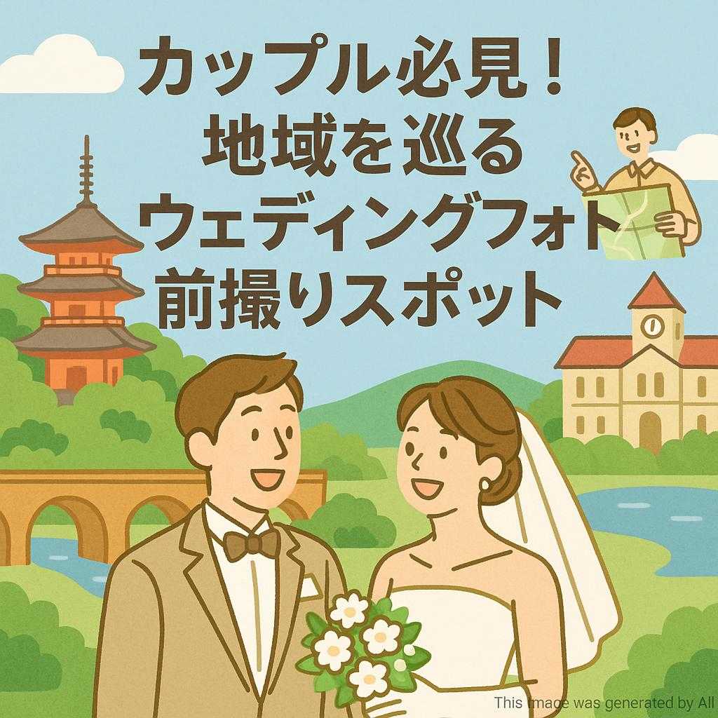 カップル必見!地域を巡るウェディングフォト前撮りスポット