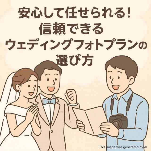 安心して任せられる！信頼できるウェディングフォトプランの選び方