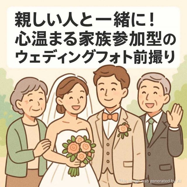 親しい人と一緒に！心温まる家族参加型のウェディングフォト前撮り