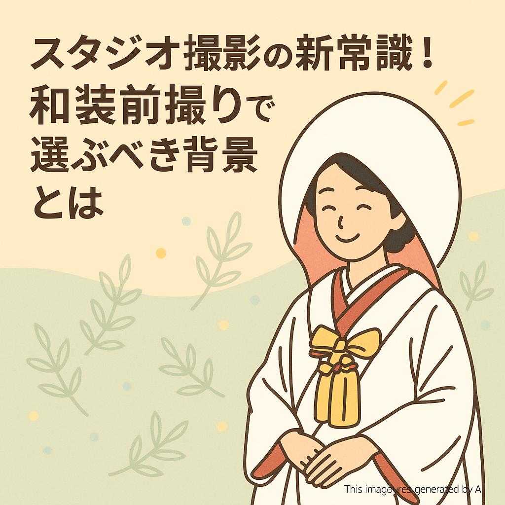 スタジオ撮影の新常識!和装前撮りで選ぶべき背景とは