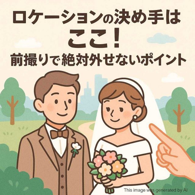 ロケーションの決め手はここ！前撮りで絶対外せないポイント