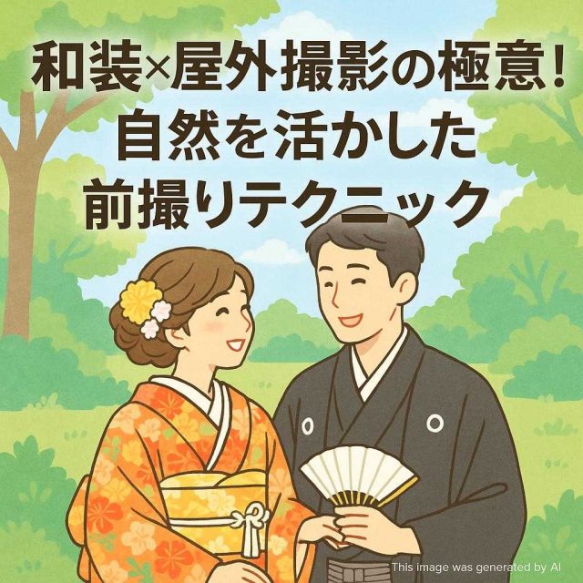 和装×屋外撮影の極意！自然を活かした前撮りテクニック