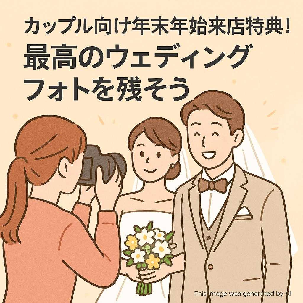 カップル向け年末年始来店特典!最高のウェディングフォトを残そう
