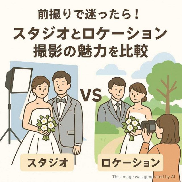 前撮りで迷ったら！スタジオとロケーション撮影の魅力を比較