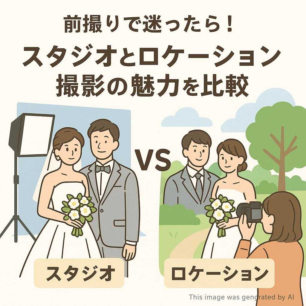 前撮りで迷ったら！スタジオとロケーション撮影の魅力を比較