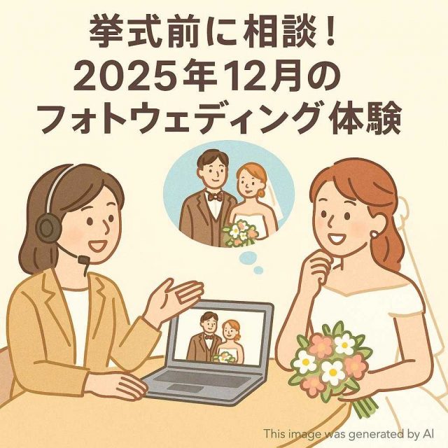 挙式前に相談！2025年12月のフォトウェディング体験
