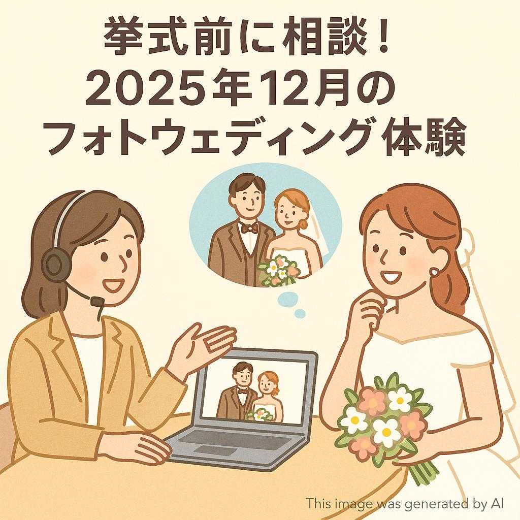 挙式前に相談!2025年12月のフォトウェディング体験