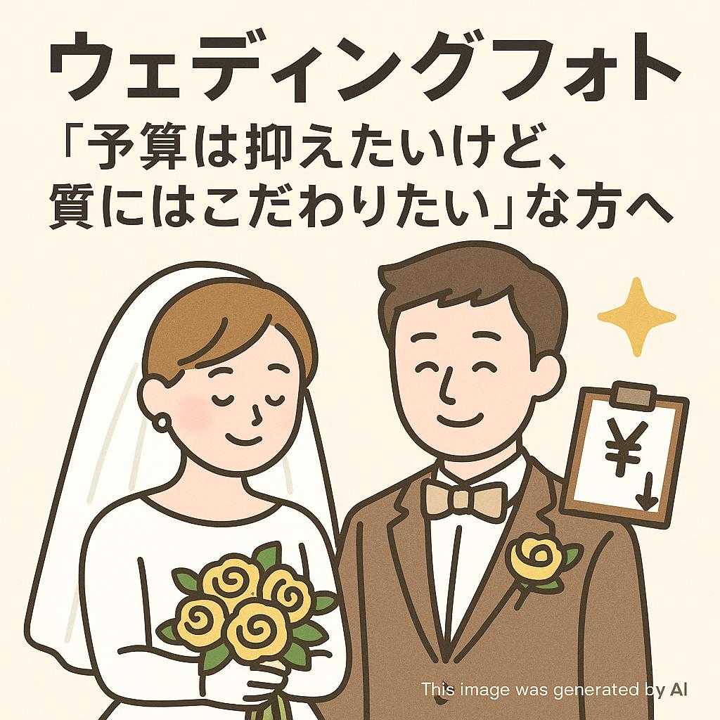 ウェディングフォト「予算は抑えたいけど、質にはこだわりたい」な方へ