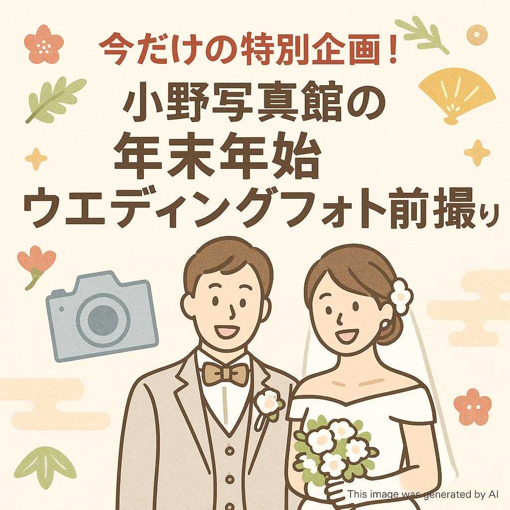 今だけの特別企画!小野写真館の年末年始ウェディングフォト前撮り