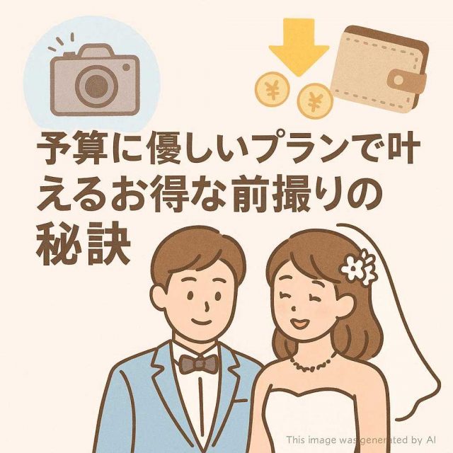 予算に優しいプランで叶えるお得な前撮りの秘訣