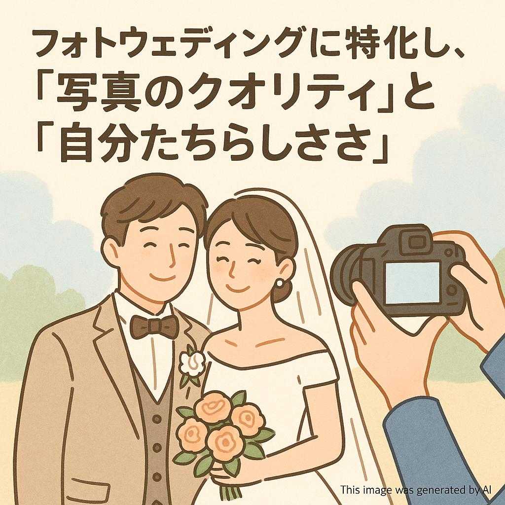 フォトウェディングに特化し、「写真のクオリティ」と「自分たちらしさ」