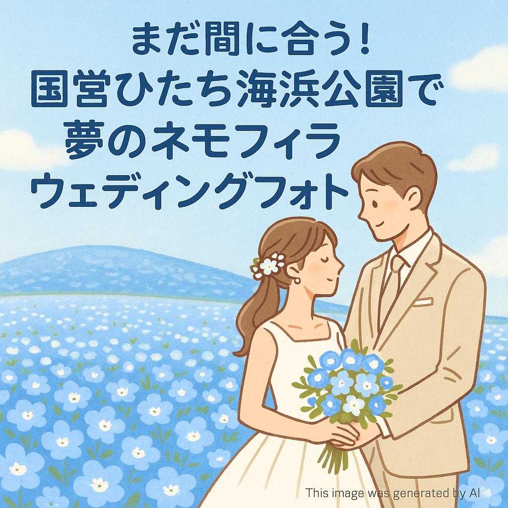 まだ間に合う!国営ひたち海浜公園で夢のネモフィラウェディングフォト