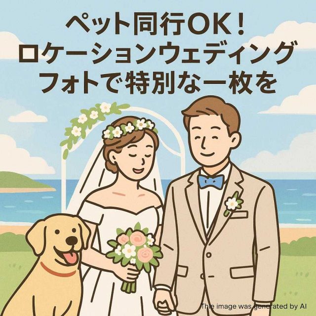 ペット同行OK！ロケーションウェディングフォトで特別な一枚を