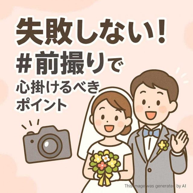 失敗しない！#前撮り で心掛けるべきポイント